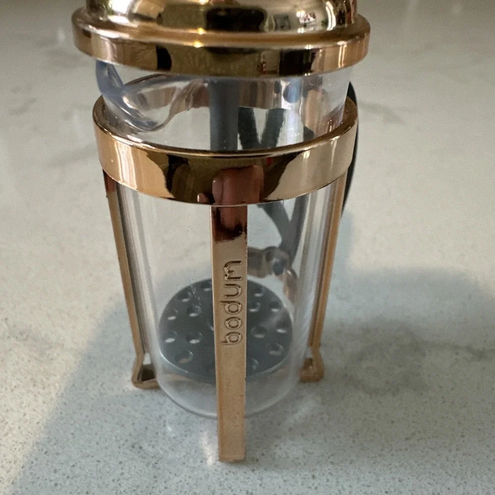 Starbucks Bodum Copper French Coffee Press Hanging Glass Metal Ornament‎ 2016